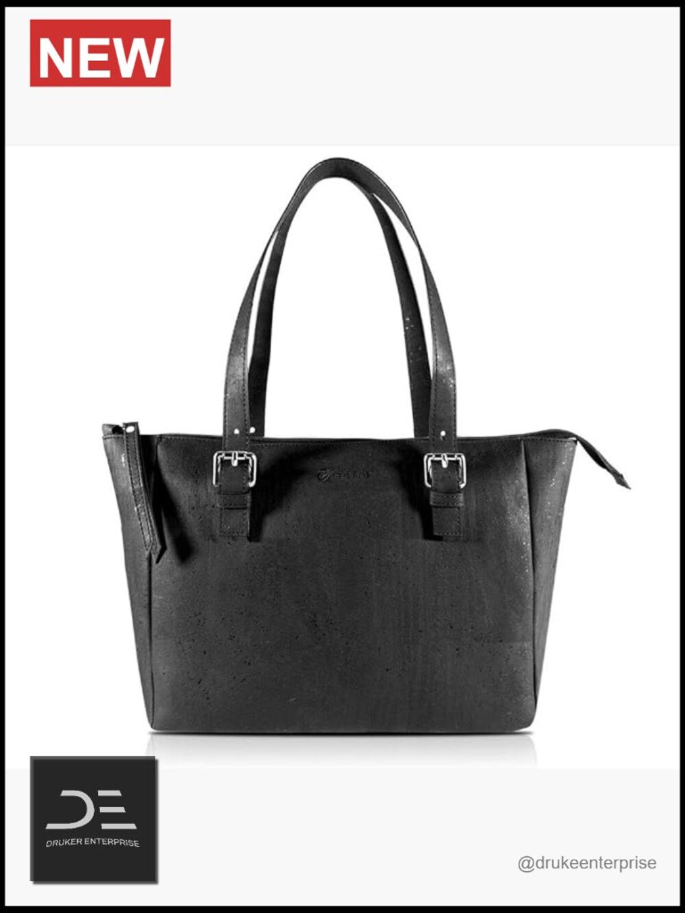 Satchel Bag Roomy Interior Non Leather Vegan Handbag Cork Medium